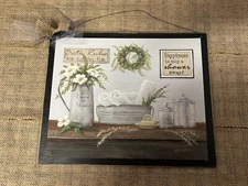 Bath rules wash brush outhouse country bathroom farmhouse home decor wood sign