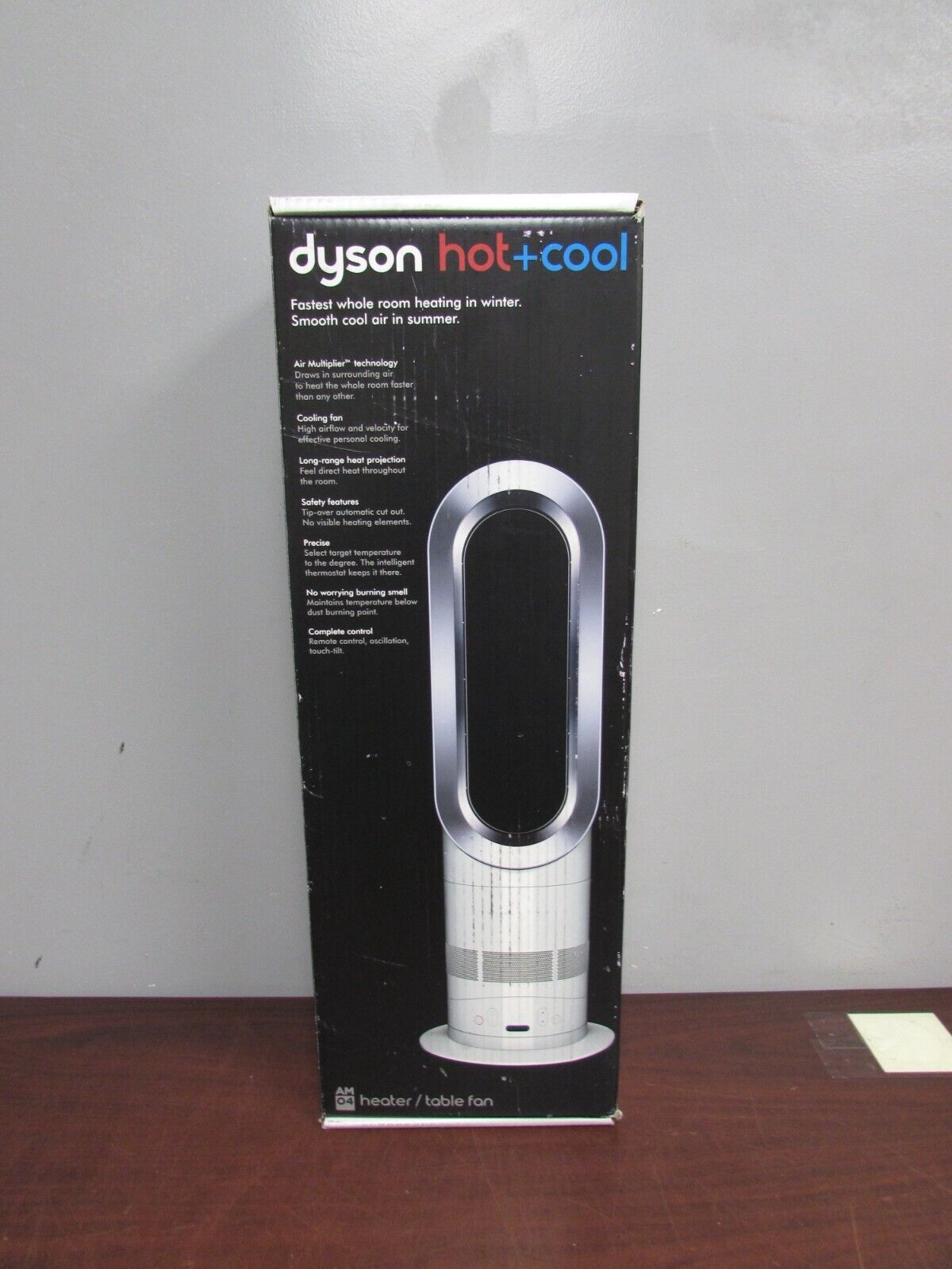 Dyson AM04 Hot + Cool Fan Heater, silver and blue for sale online 