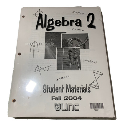 New BJU Linc 2004 Algebra 2 Student And facilitator Materials