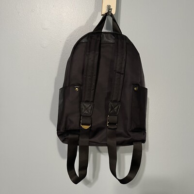 Adrienne Vittadini. Studio Black Unisex Nylon And Fabric Backpack | eBay