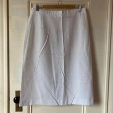 JBJ Sport Vintage White Skirt Midi A Line Polyester Rayon 32  READ SIZING