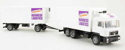 MAN Kühl-Hängerzug Federal Express Business Log Herpa 1:87 H0 ohne OVP [I16D-K7]