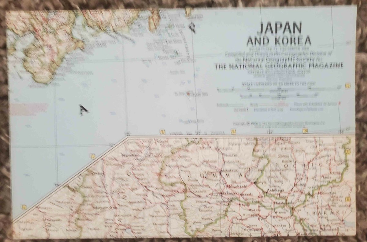 National Geographic Original Dec 1960 Map Of Japan And Korea | eBay