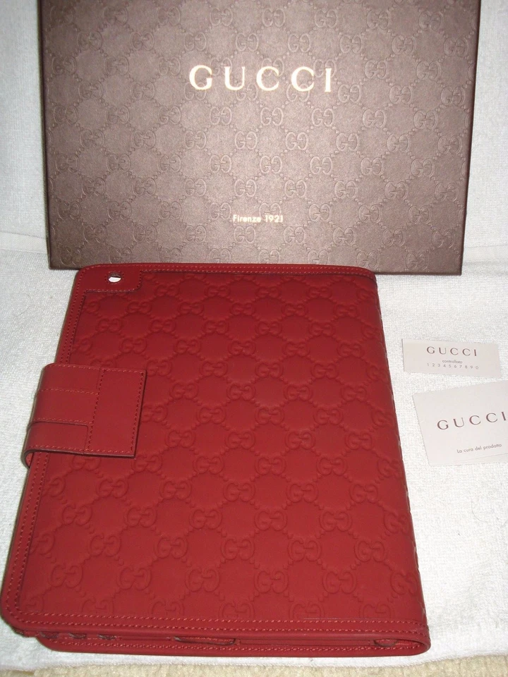 FUNDA/ESTUCHE/MANGA TABLET IPAD 100% AUTÉNTICA GUCCI GUCCISSIMA CUERO ROJO Foto 3 de 4