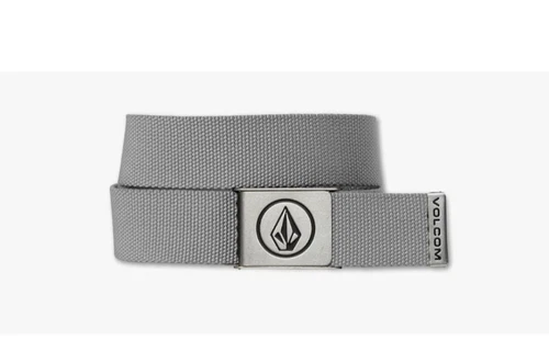Volcom Men's Circle Web Belt Gray 1.5" W  Lightweight Nylon One Size New