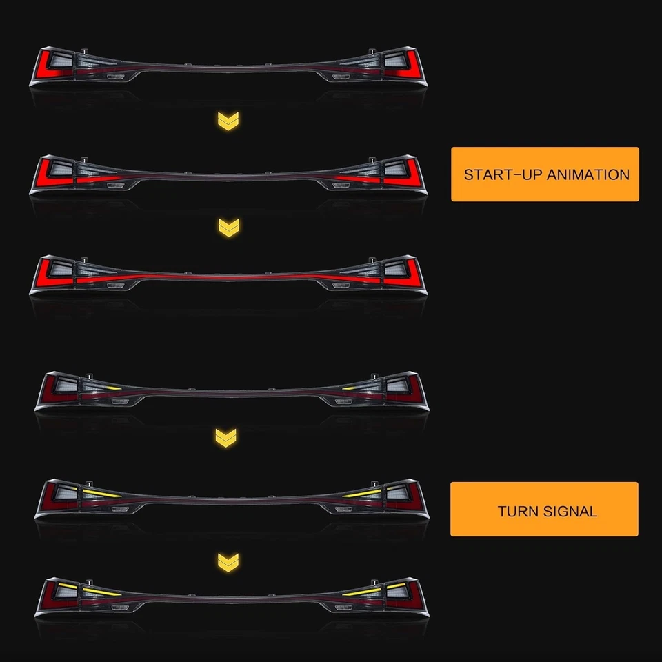 Luces traseras LED de arranque rojo secuencial para Lexus IS250 IS300 IS350 2014-2019 Foto 3 de 4