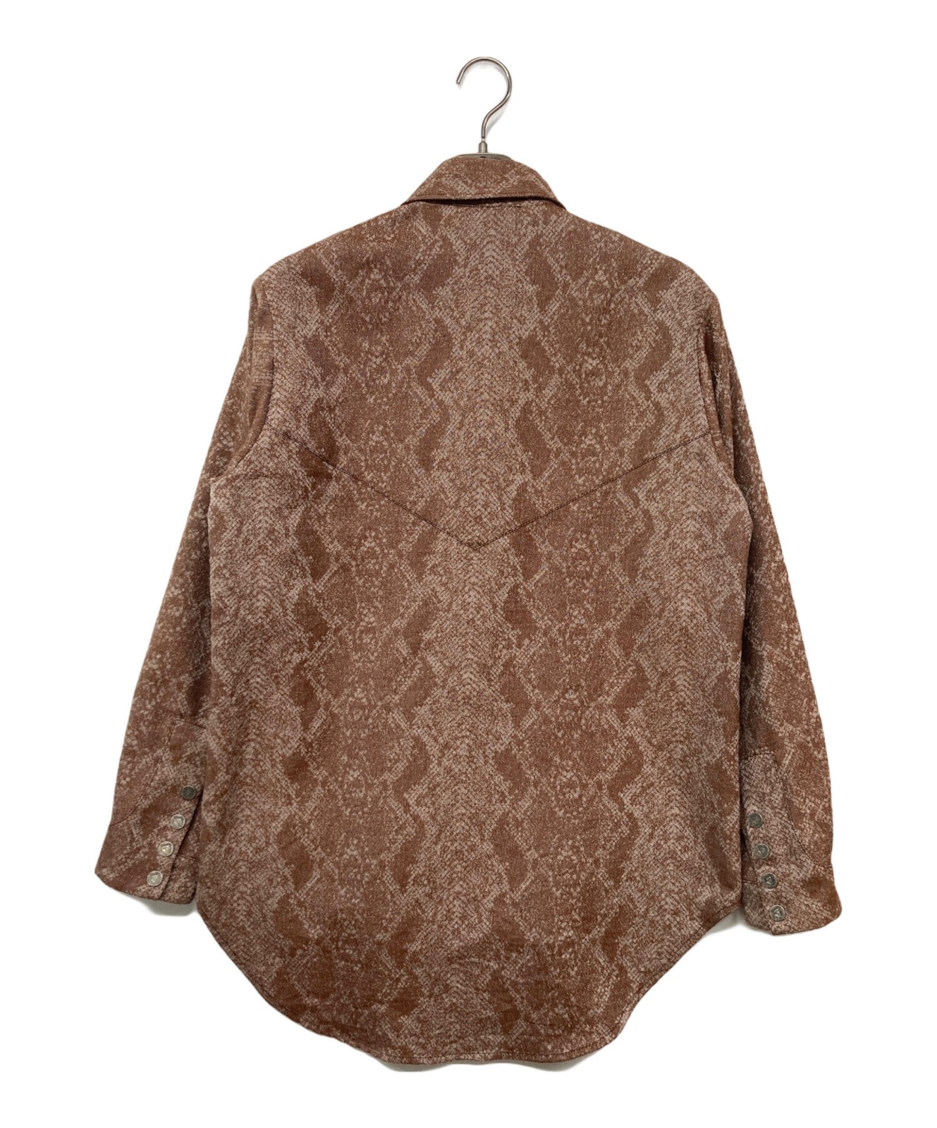 Brown Acne Studios Python Print Jacquard Shirt fo… - image 2
