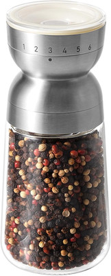 Pepper Grinder Salt Grinder Manual - External Adjustable Coarseness with 6 Setti