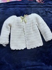 Handmade Crochet Cardigan Sweater Long Sleeve 3-6 months size