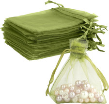 Organza Bags, Sheer Organza Bags 50Pcs, Small Organza Bags with Drawstring 3 x 4