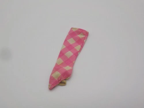 Vintage 1972 Talking Busy Steffie Pink Checkered Knee High Sock