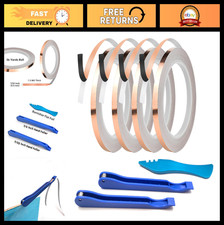 4 Rolls 7/32" Black Copper Foil for Stained Glass 2 Hand Foilers 1 Burnisher