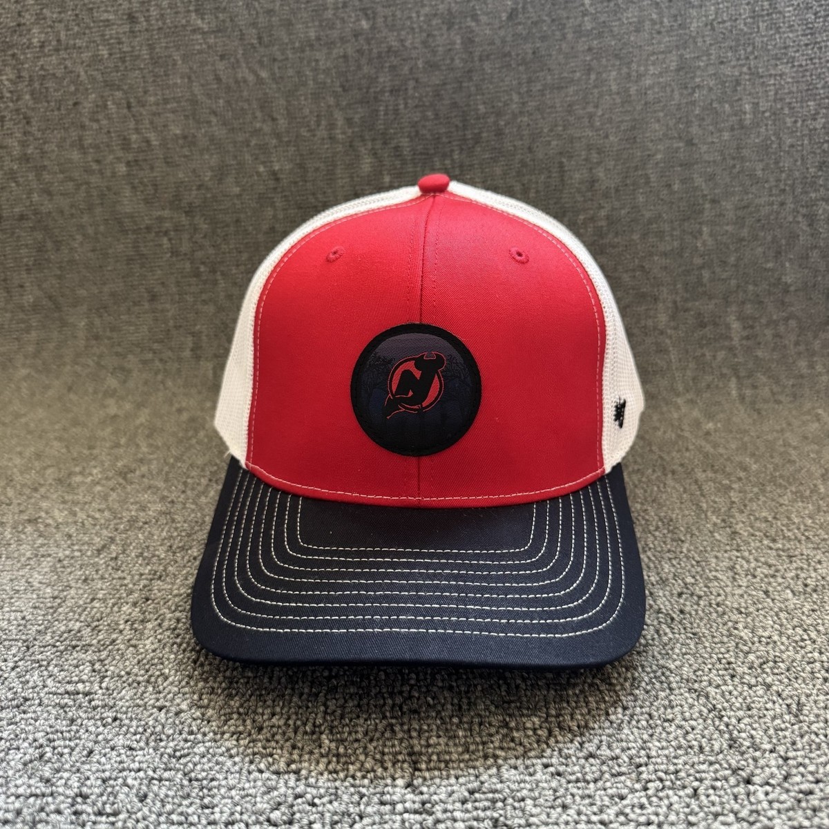 '47 Brand New Jersey Devils Trucker Snapback Red White Navy One Size NHL