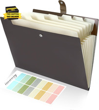 Expanding Organizer File Folder, Letter Size Expandable 8 Pockets Expanding Orga
