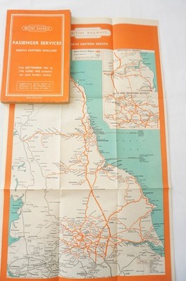 Sept 1961 - Juni 1962 North Eastern Region Personenbahn Fahrplan & Karte