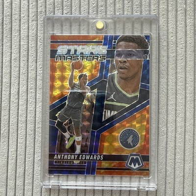 2024-25 Panini Mosaic - Stare Masters Anthony Edwards #10 Blue Mosaic Prizm /199