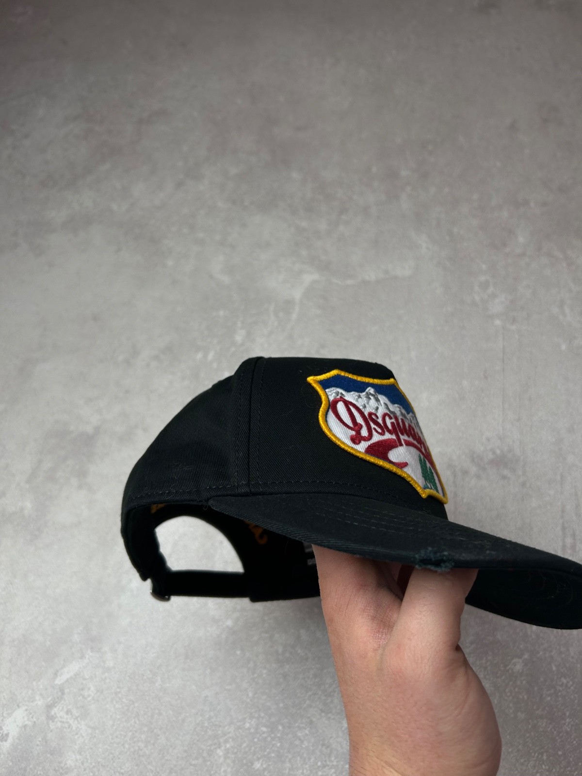 DSQUARED2 Black Baseball Cap Hat Embroidered Moun… - image 5