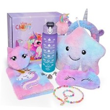 Unicorn Gifts for Girls Age 6-8, Kids Unicorn Toys B: Plush Star Pillow Set