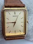 Vintage Men's Seiko Dolce 5E31-5A10 Gold Tone Quartz Watch New Battery