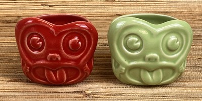 Minky Maori Monkey Head Tiki Mugs Set of 2 By Ken Ruzic Tiki Farm Mug New