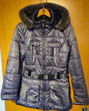 Damen Winterjacke S.Oliver Gr.40 silber - schwarz