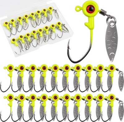 Fishing Jig Heads With Spinner For Crappie And Bass