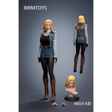 Iminitoys M024A 1/6 Android #18 Girl Head &Clothes Set For 12'' Action Figure