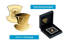 Goldm&uuml;nze Motiv "Schornsteinfeger" 999/1000 Gold Geschenk