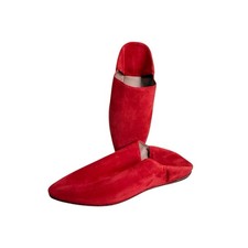 Red Suede Moroccan Babouches Pointed Toe Handmade Premium Quality