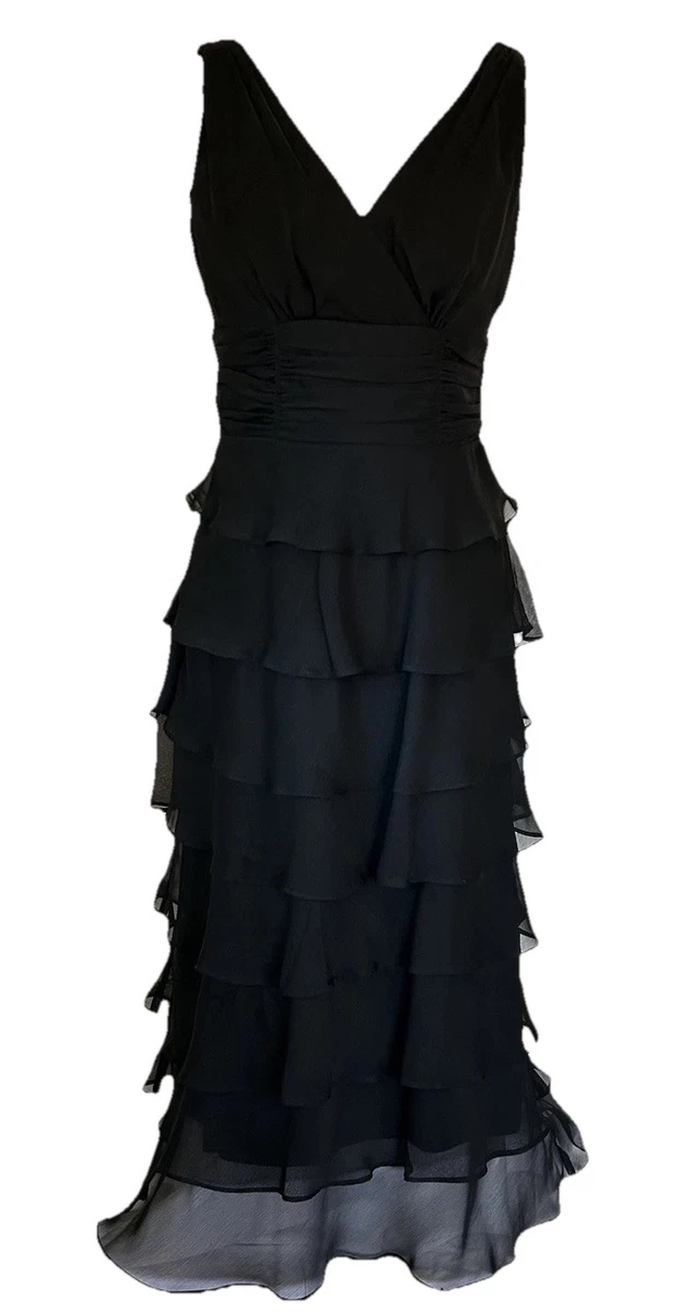 green emerald velvet dress Patra Beaded Trim Long Sleeve Metallic Dress Black/Gold 10 main image 1