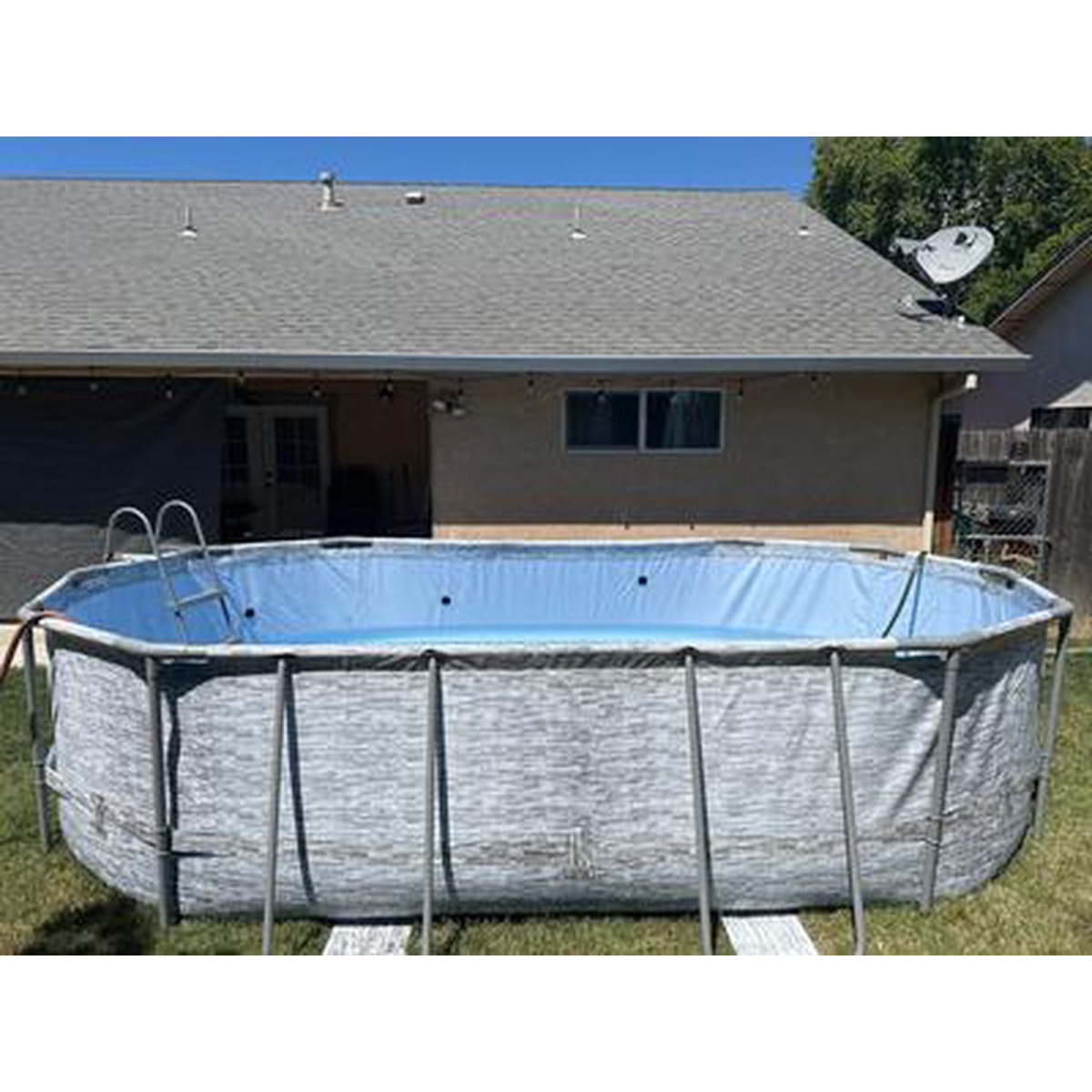 Coleman Power Steel 90469E Frame Oval Pool Set - 16' x 10' x 48