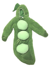 Halloween Costume Plush Peas in a Pod Infant Size 0-6 Months Bunting with Hood