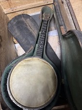 Antique Banjo And Case