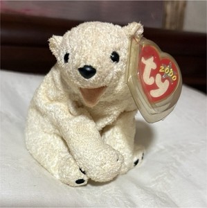 Ty Beanie Babies 2.0 Retired Polar Bear Plush Toy for Ages 3-7, 3-4, 4-7 Years