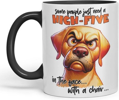 Some People Just Need a High-Five in The Face Keramiktasse Tasse 11 Unzen lustig