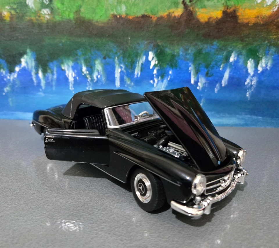 Mercedes-Benz 190 Sl Clásico 1955 Rojo Juguete Metálico Coche Regalo para Papá - Imagen 4 de 4