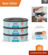 Pack of 3 Diaper Genie Refills 810 Diaper Capacity with Max Odor Lock