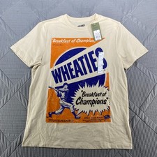 Wheaties Breakfast of Champions Baseball Graphic Cereal Tee T Shirt Mens Size M