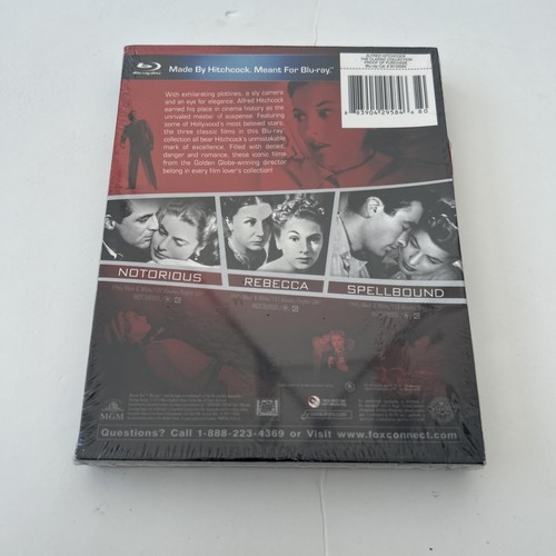 Alfred Hitchcock: The Classic Collection (Blu-ray 3-Disc) Slipcover NEW Sealed - Picture 2 of 2