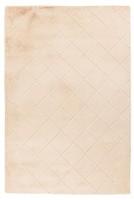 Teppich 120X170 Flauschig Weich Design Gesteppt Wohnzimmer Schlafzimmer Beige