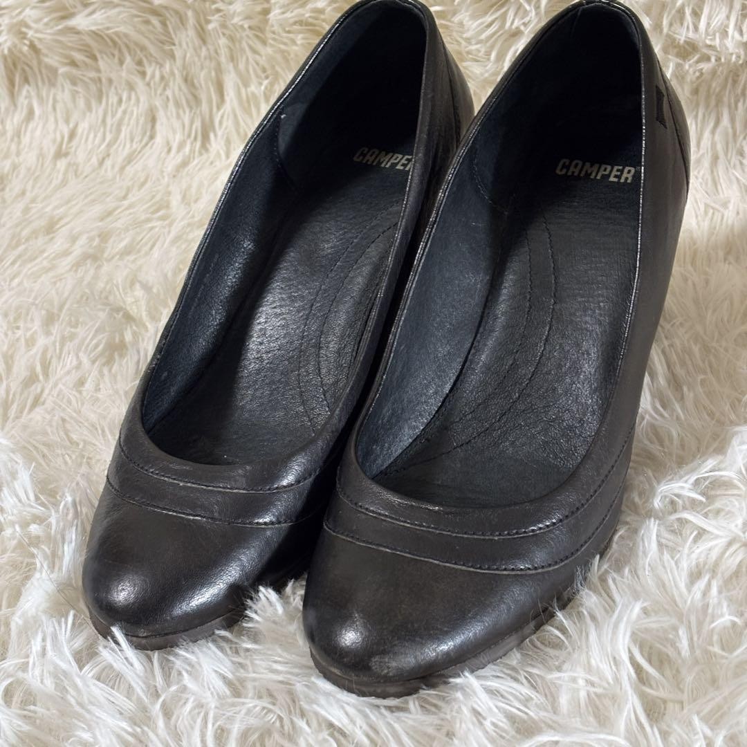 SAOLA Scarpe Camper Donna Suola Zeppa Decolte 25cm Nero Usate