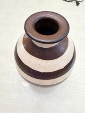 Handmade Peruvian Striped Pottery Vase Made i...