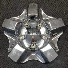 Boss Motorsports 3240 Wheel Center Rim Cap Hub Lug Dust Cover 5 Spoke CHROME AB