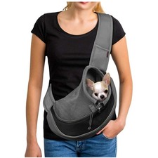 Stylish Hands-Free Pet Sling Carrier for Small Dogs  Cats - Adjustable  Safe