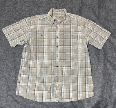 C.E Schmidt Workwear Men's Size XLT Plaid Short Sleeve Shirt