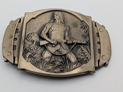 Vintage Rambo First Blood Belt Buckle ADM #276 First Edition Brass
