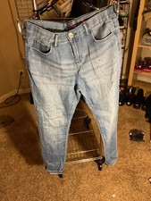 The Children's Place Girls Girlfriend Jeans Size 12 Light Blue Studded Denim