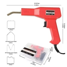Car Bumper Fender Plastic Welder Gun Plastic Repair Kit 1000 Staples Hot Stapler