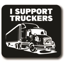 I Support Truckers Magnet Decal, 4x4.5 Inches, Automotive Magnet for Car