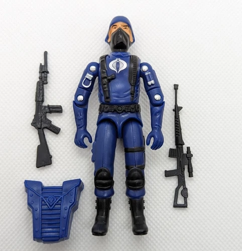 GI Joe Black Major Custom Cobra Trooper Viper Pilot Silver Logo ARAH OG 83 Style